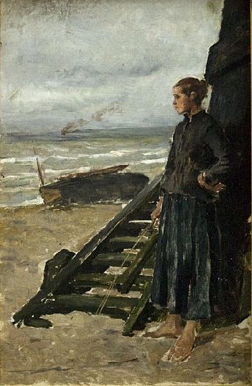 Meunier, Constantin Fishermans Daughter at Nieuwpoort Spain oil painting art
